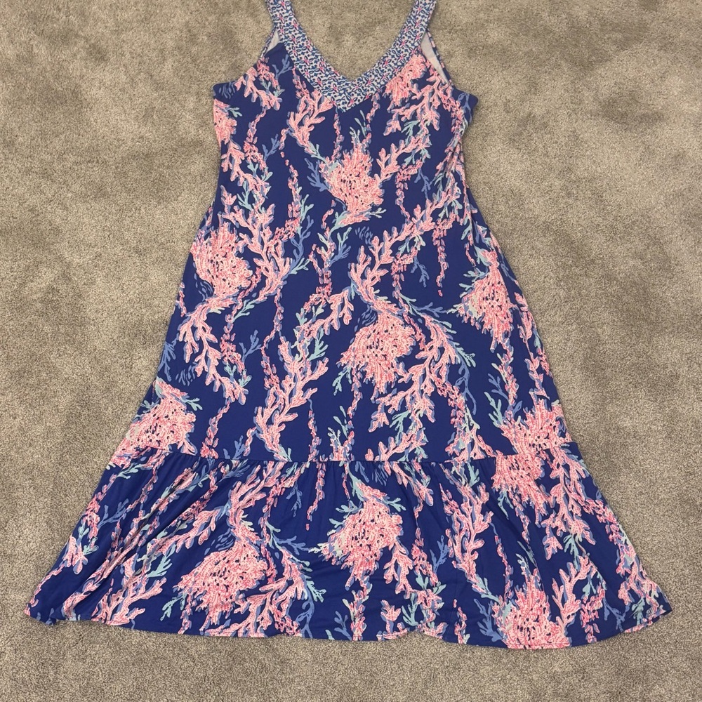 Lilly Pulitzer Blue and Pink Maxi Dress - Picture 2 of 8